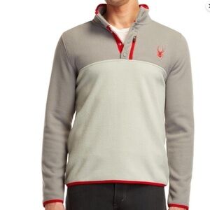 Spyder Steel Gray Polar fleece pullover jacket Men’s Size XL